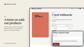 Back in stock Screenshot 2
