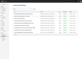 AI Entry Embeddings Screenshot 2