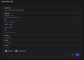 Shlink Short URL Manager Screenshot 2