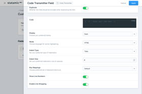 Statamic Code Transmitter Screenshot 3