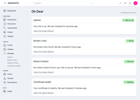 Oh Dear Integration Screenshot 1