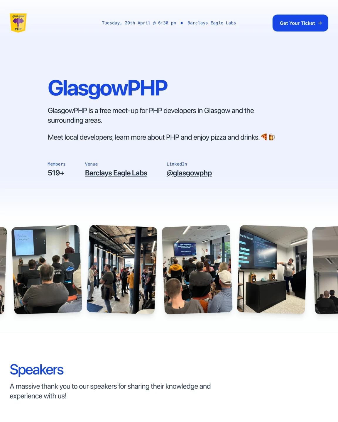 Screenshot of GlasgowPHP