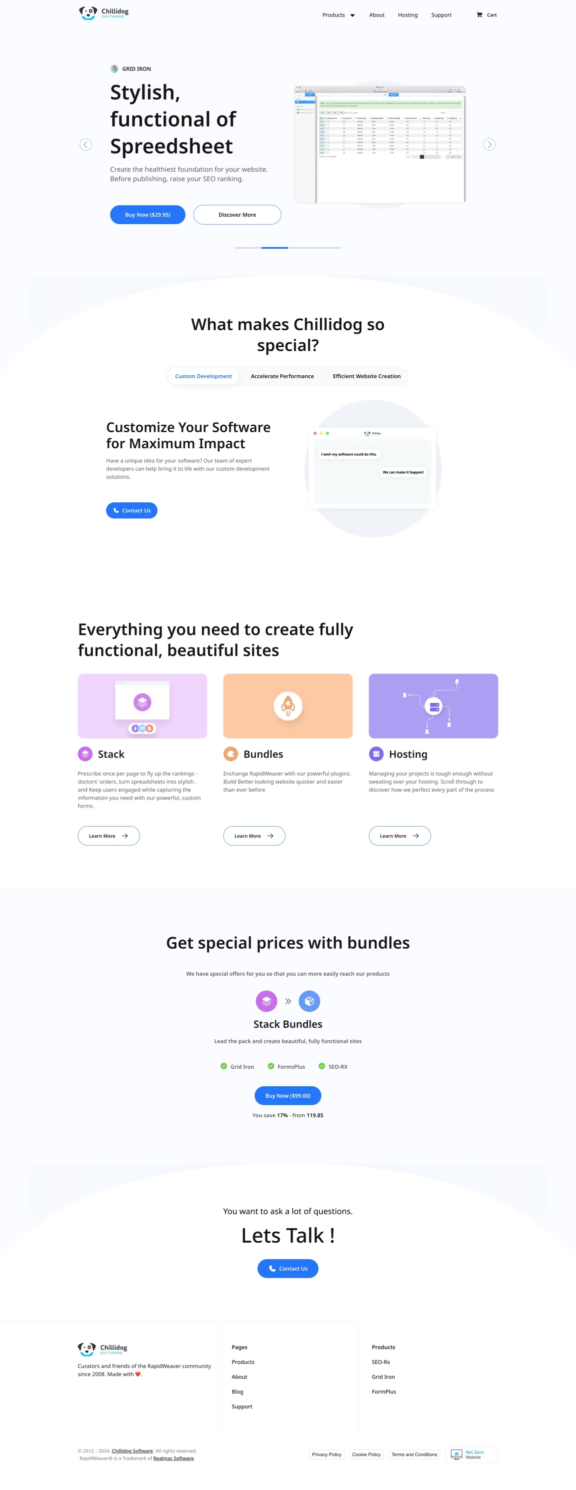 Screenshot of Chillidog Software
