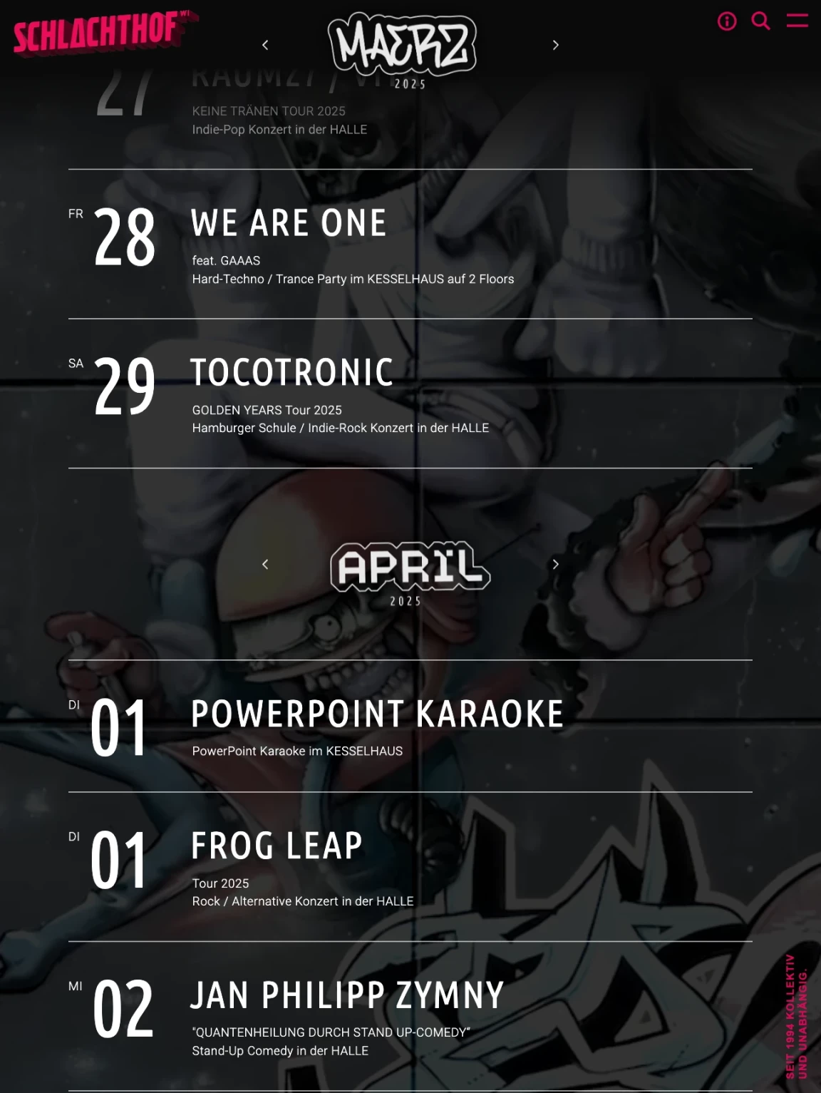 Screenshot of Schlachthof Wiesbaden