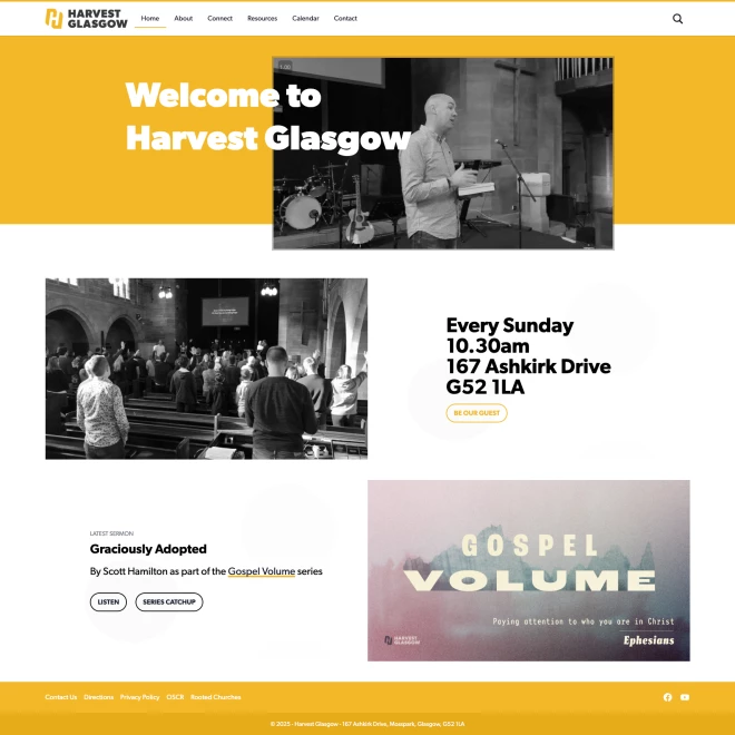 Screenshot of Harvest Glasgow