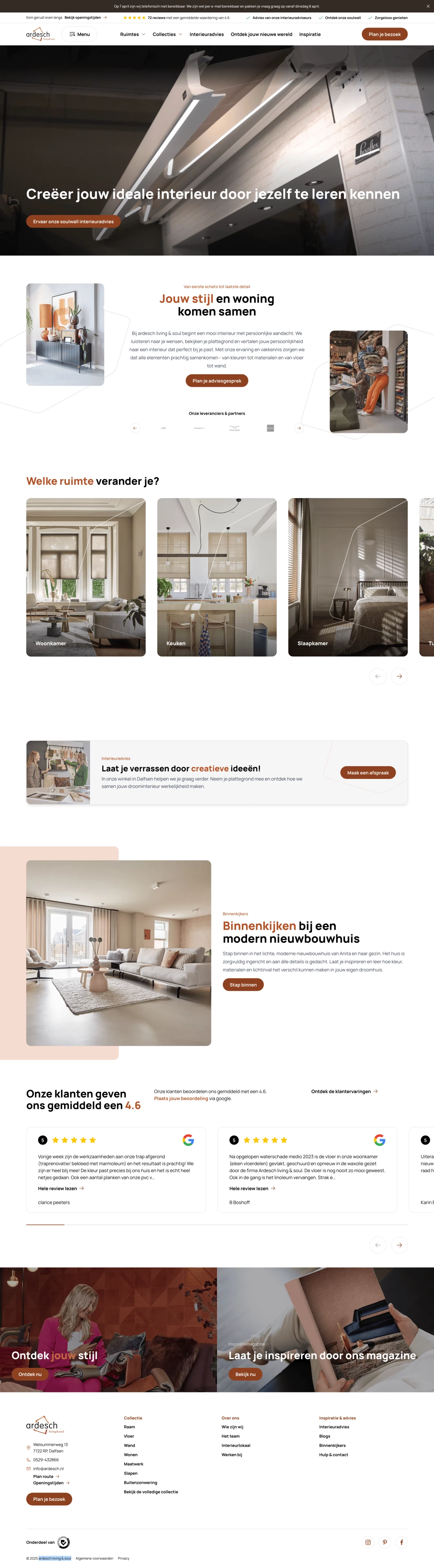 Screenshot of Binnenhuisadviseurs - Multi Tenancy