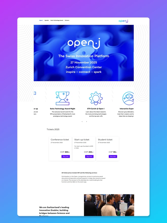 Screenshot of NZZ Connect