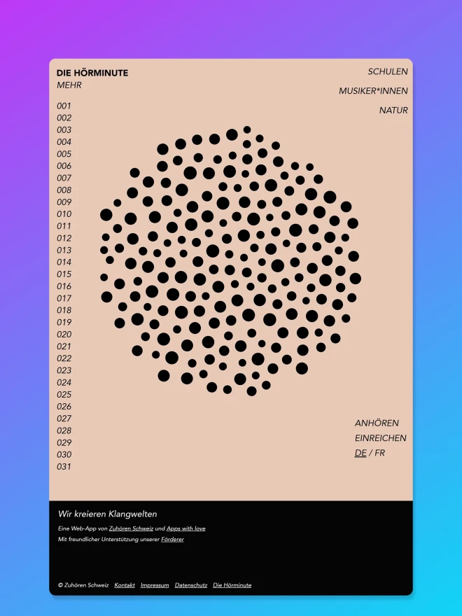 Screenshot of Hörminute