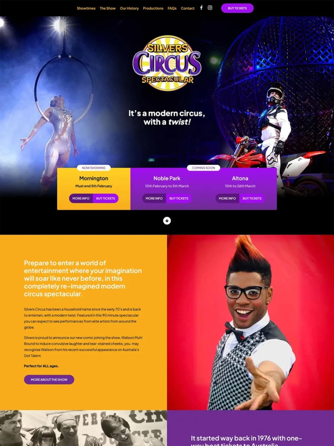 Screenshot of Silvers Circus