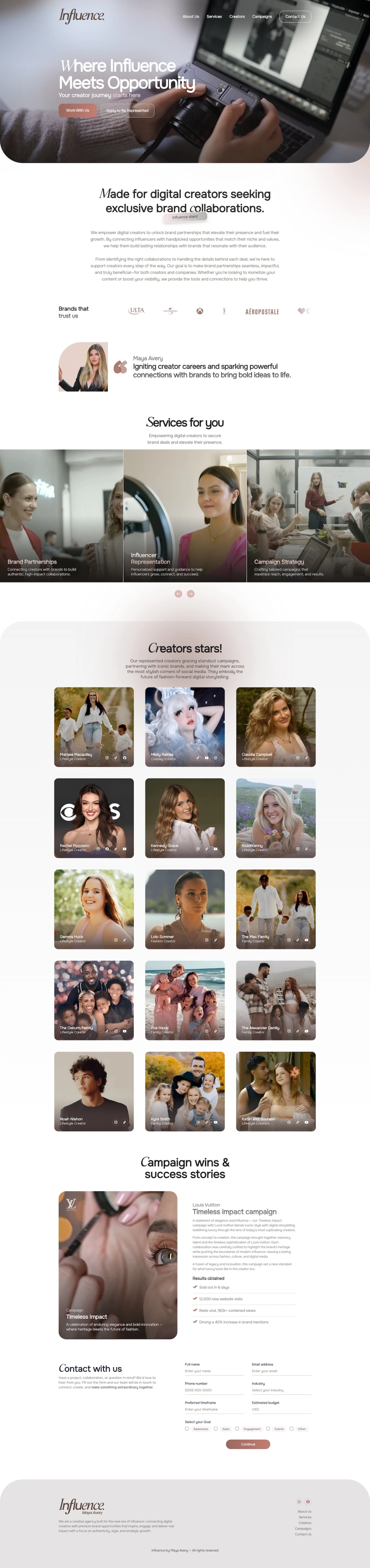 Screenshot of InfluenceByMA