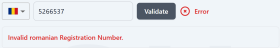 Registration Number (VAT) Validator Form Field Screenshot 4