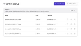 Statamic Content Backup Screenshot 1