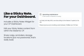 Sticky Notes for Statamic Screenshot 2