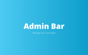 Admin Bar Screenshot 1