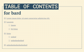 ToC for Bard & Markdown (Table of Contents) Screenshot 1