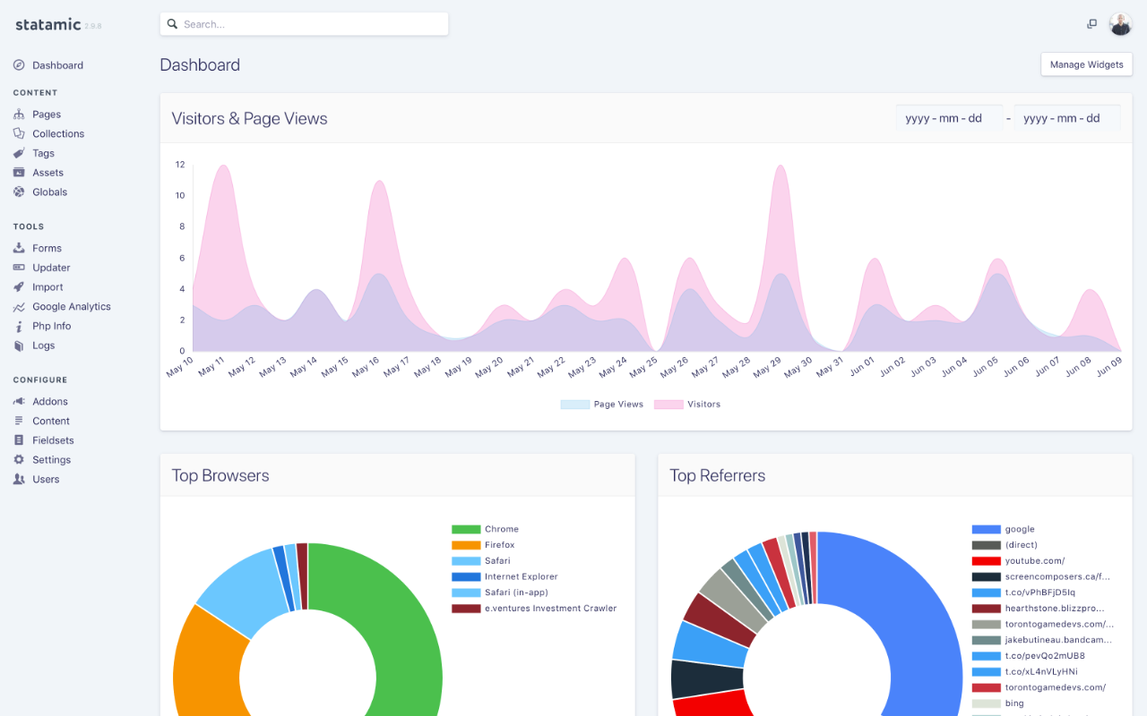 google analytics for statamic v2 a