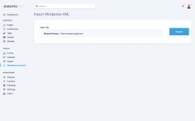Wordpress XML import Screenshot 2
