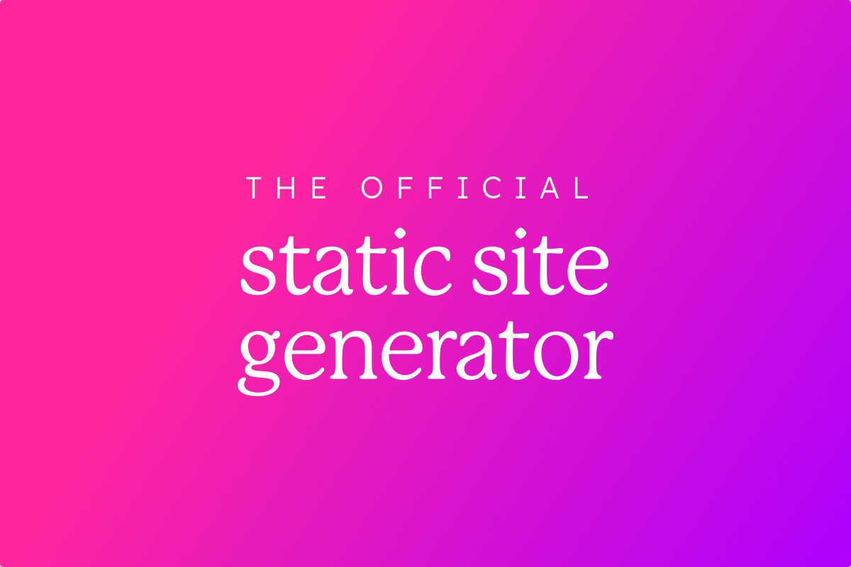 Static Site Generator Screenshot