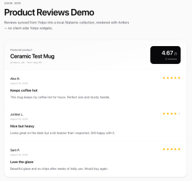 Product Reviews Screenshot 2