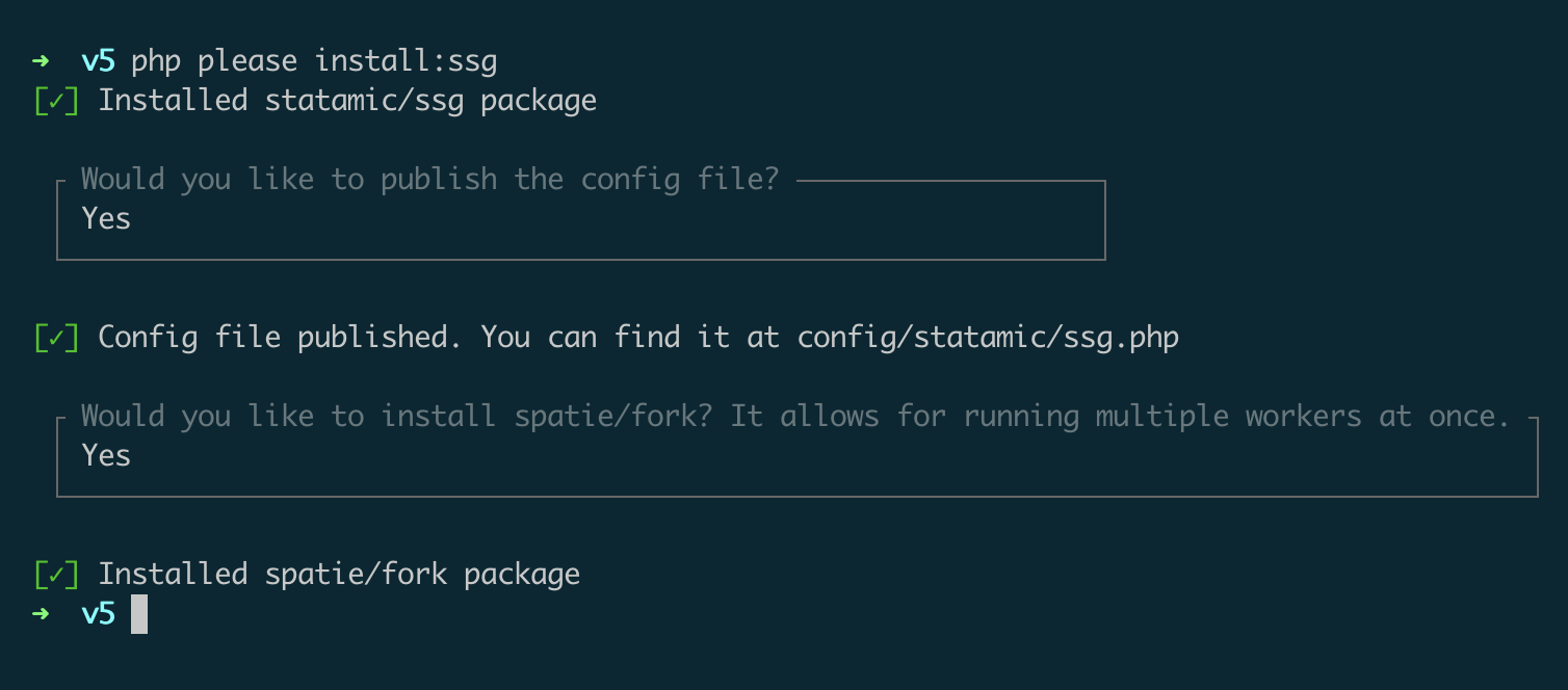 Installing the SSG package