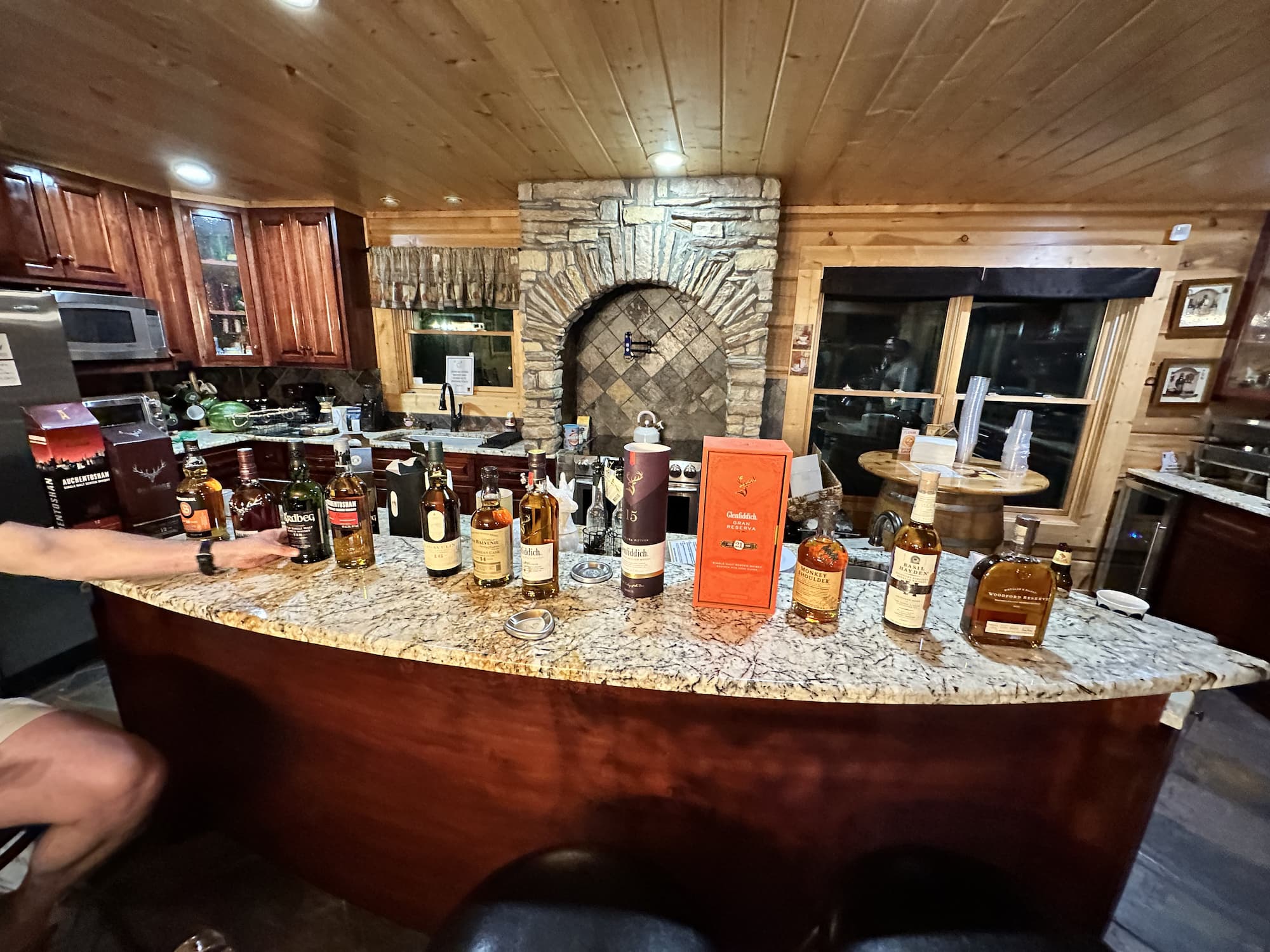 A selection of fine whiskeys