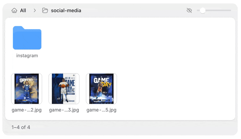 Move a handful of assets to a subfolder