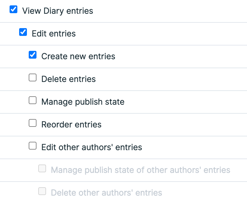 New author permissions in Statamic 3.1
