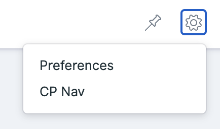 Preferences Dropdown