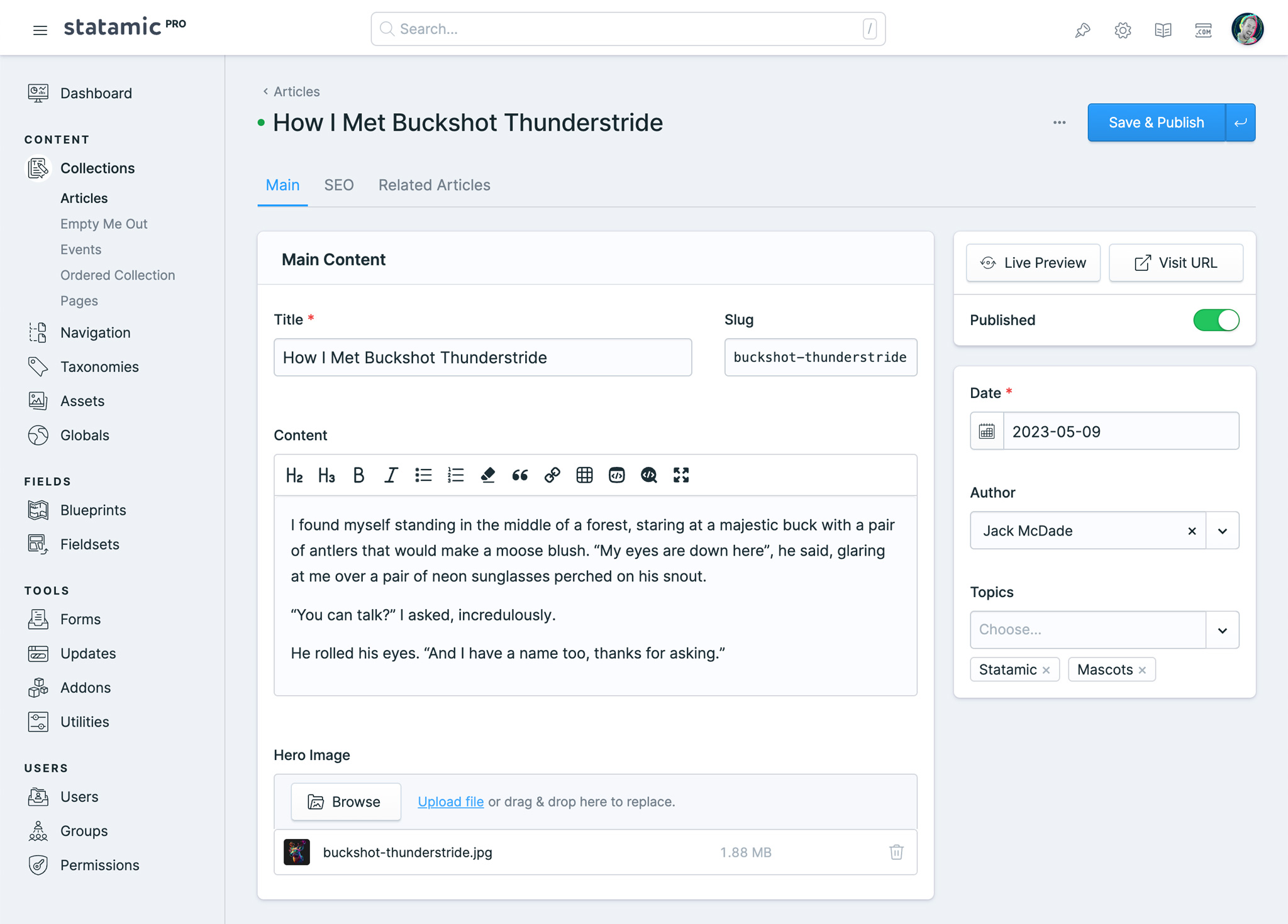 The Statamic Control Panel