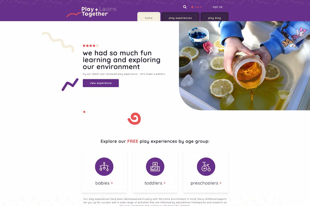Play and Learn Together website