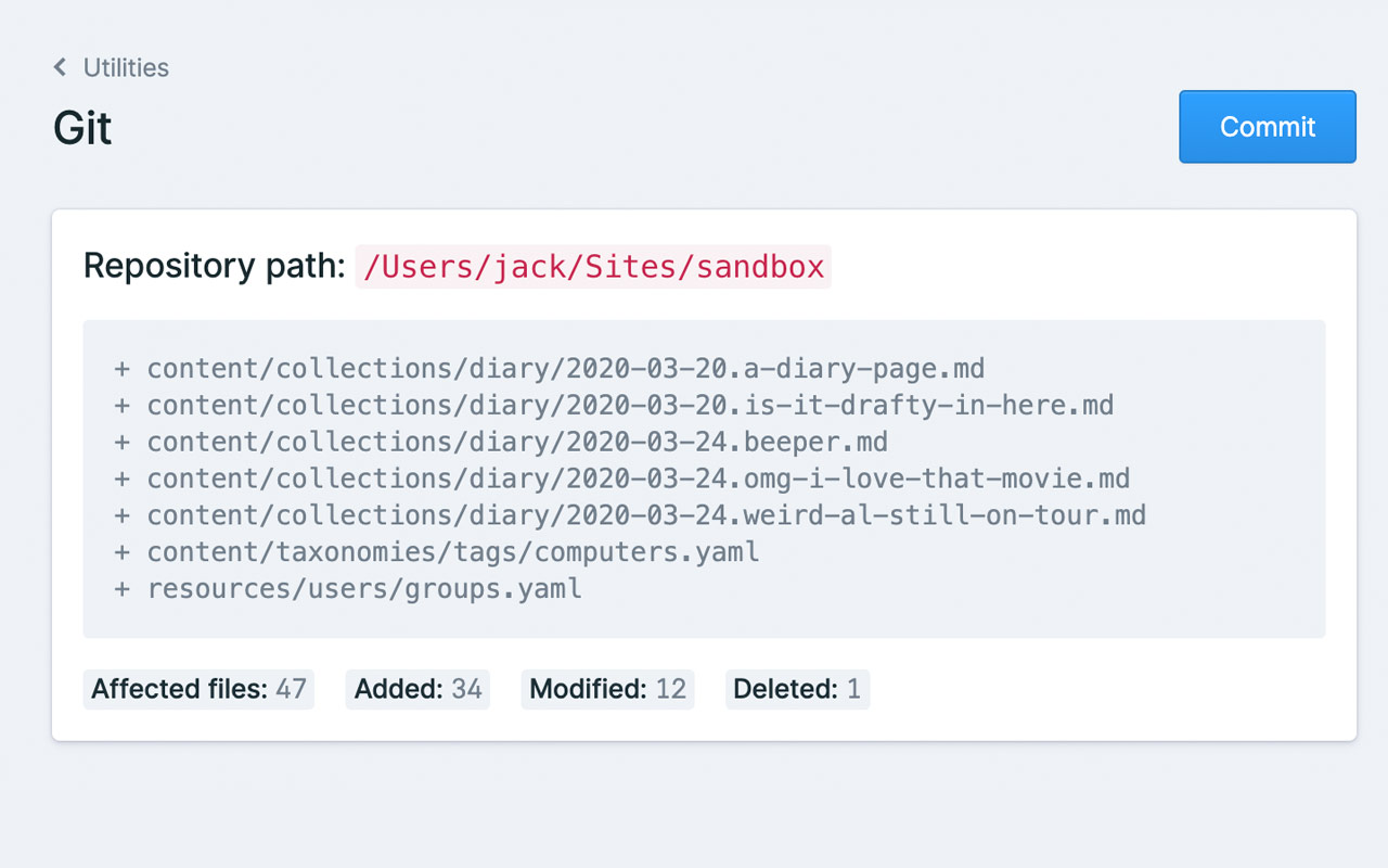 Statamic Features