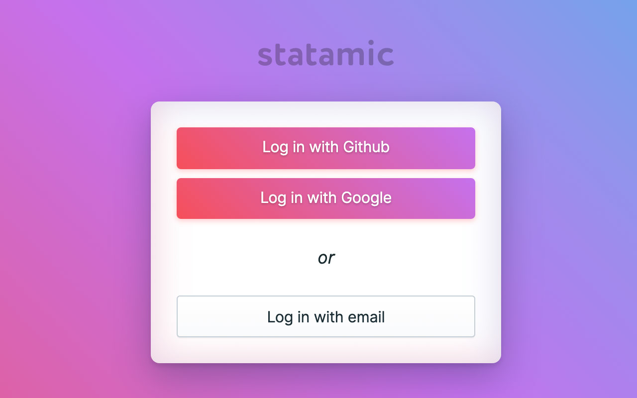 Statamic Features