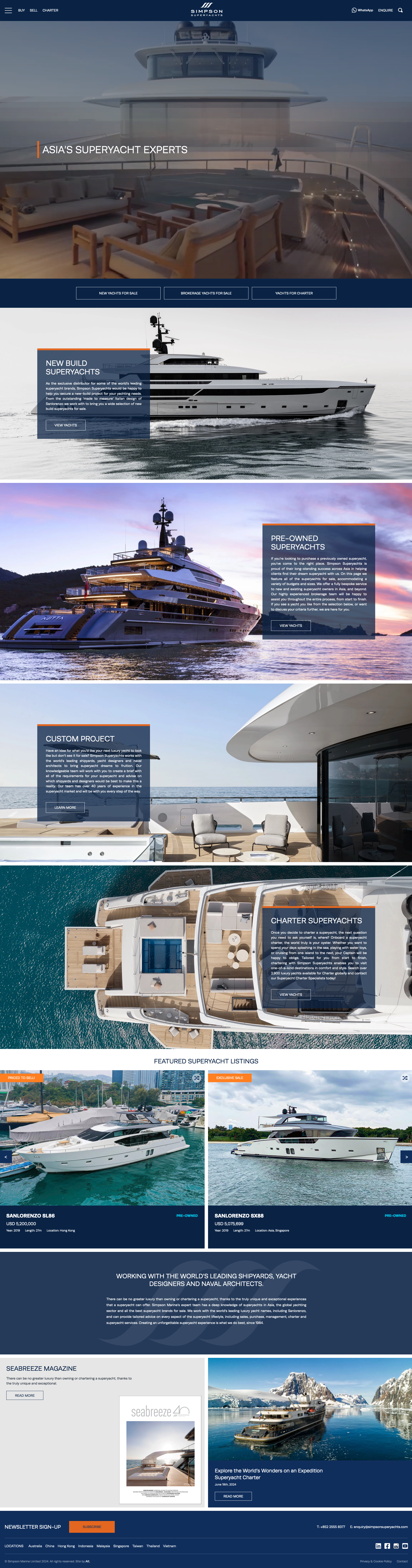 Screenshot of Simpson Superyachts