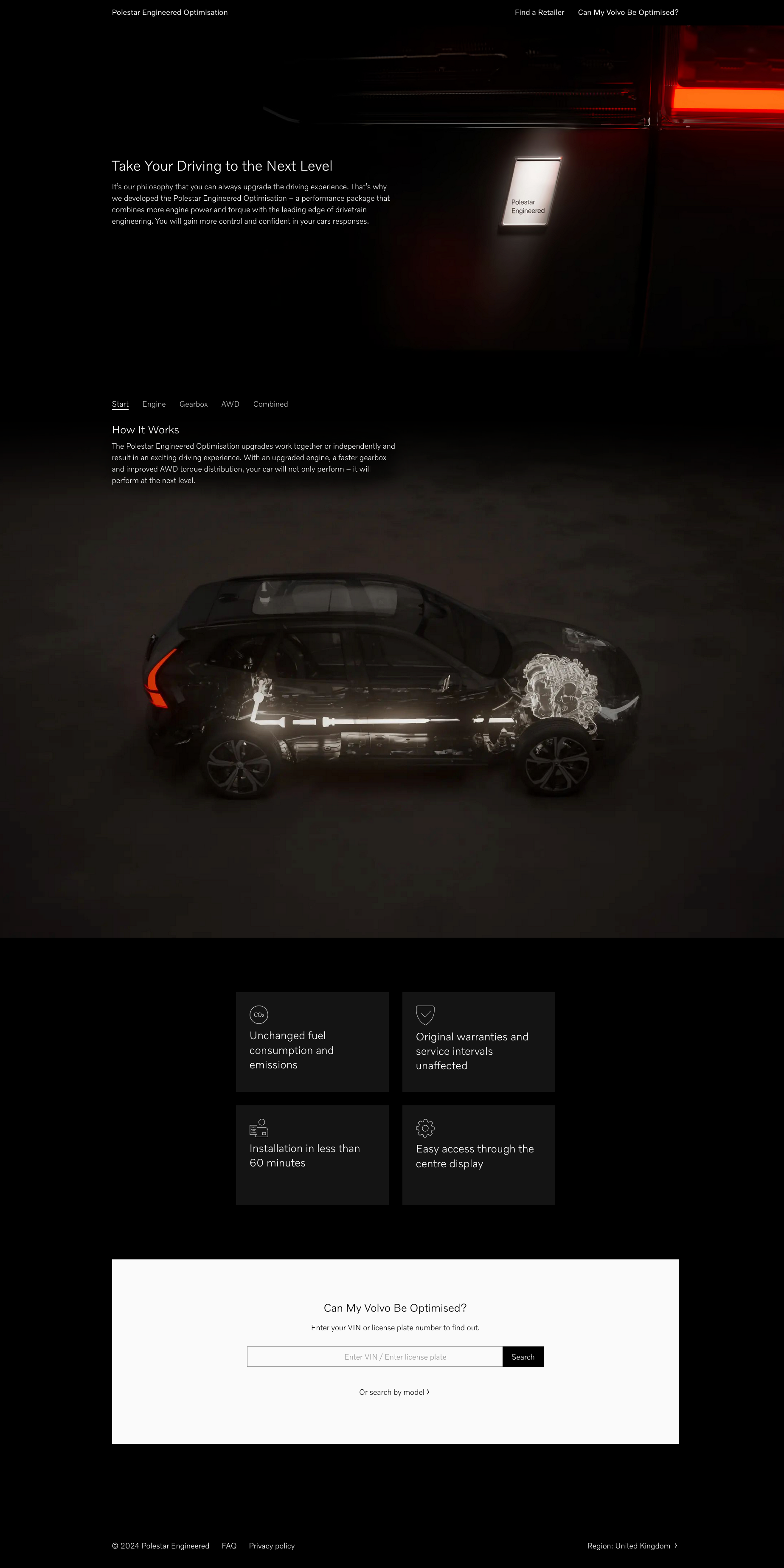 Screenshot of Polestar Engineered Optimisation