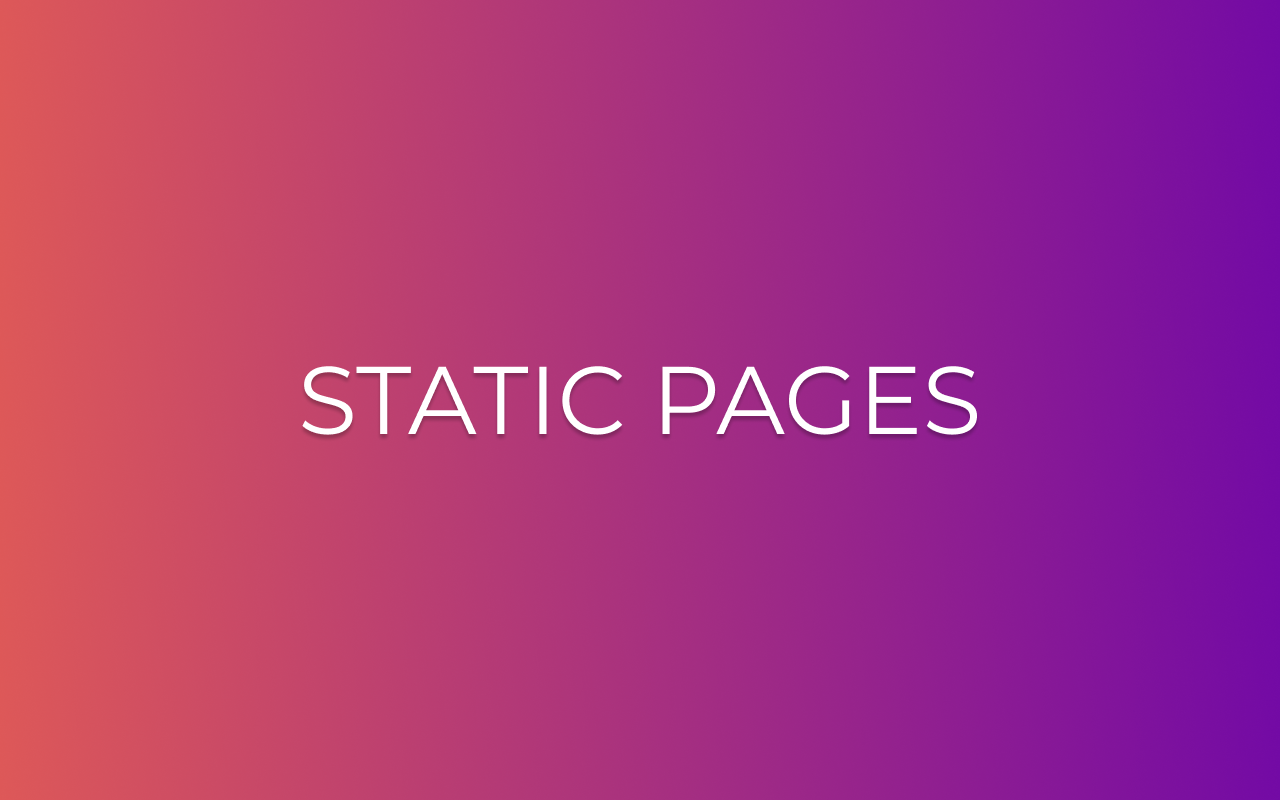 Statamic. Static pages