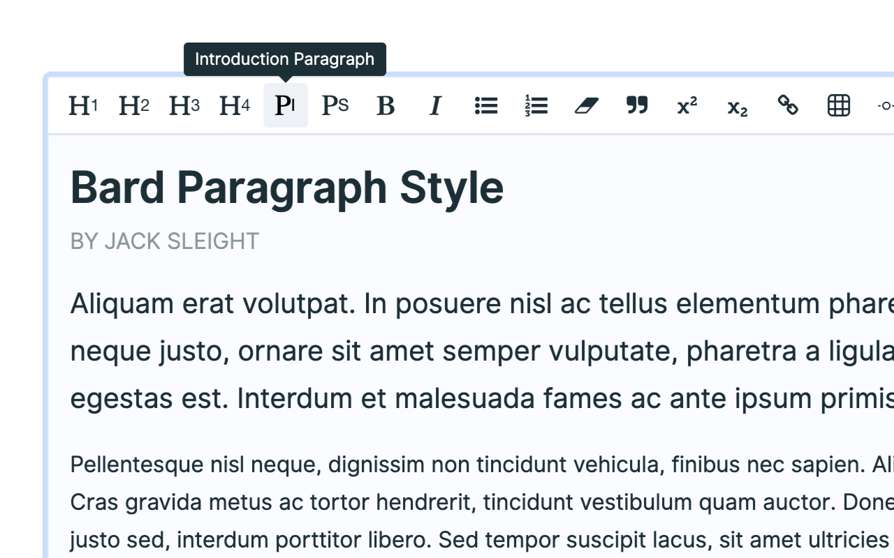 Bard Paragraph Style