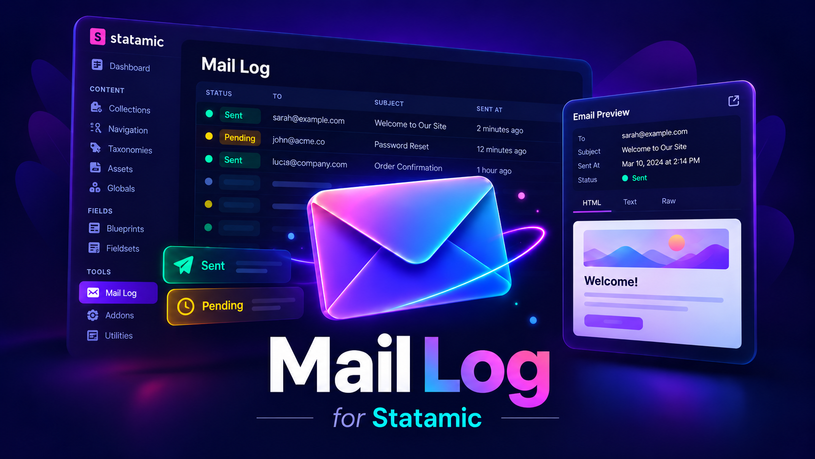 Mail logger for Statamic Thumbnail