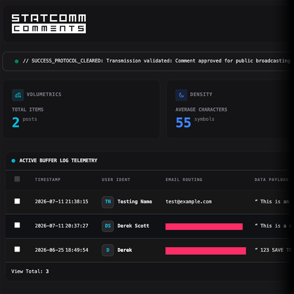StatComm | Simple Statamic Comments plugin with recent comments widget. Icon