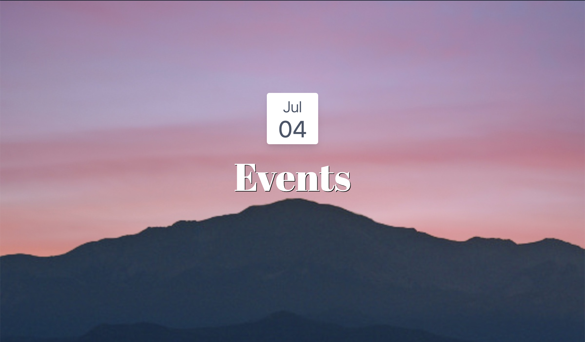 Events Icon