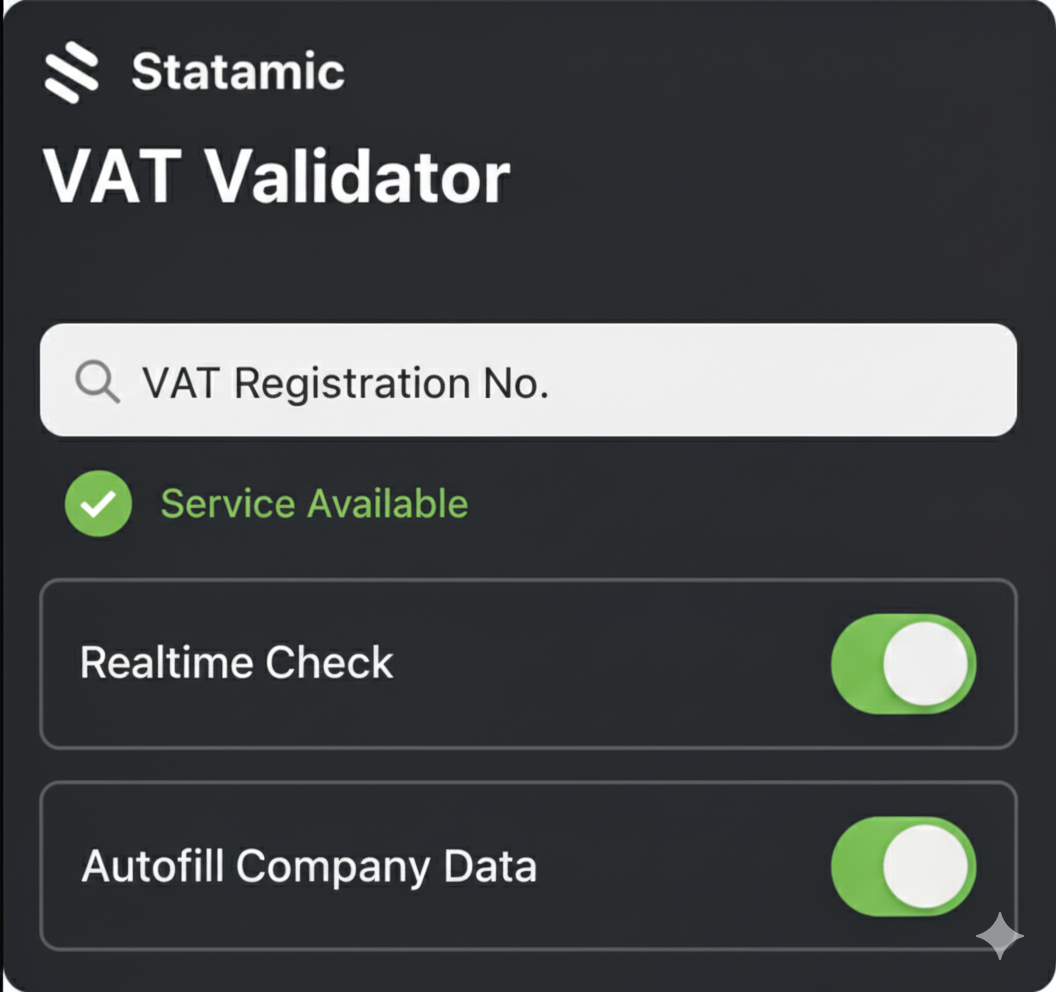 Registration Number (VAT) Validator Form Field Thumbnail